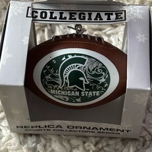 NCAA Michigan State University MSU Football Christmas Ornament